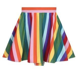 Collectif Rainbow Stripes Skirted Bikini Brief Size 16